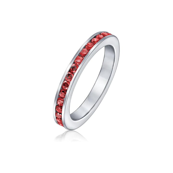 Evighetsring i vitguld med diskreta zirkoniadetaljer