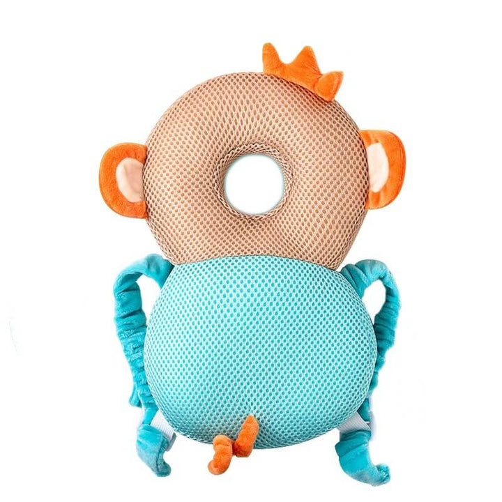 Babyryggsäck med huvudskydd