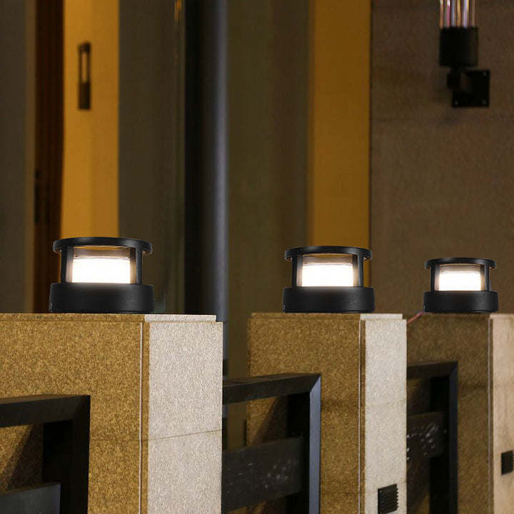 Modern kvadratisk LED-utomhuslampa, vattentät
