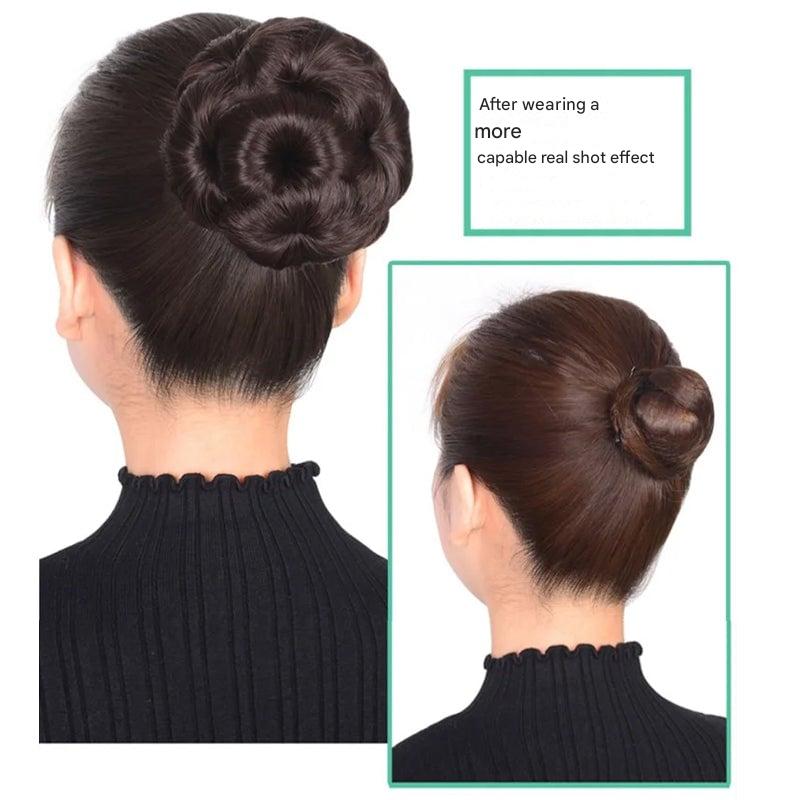 Blomformad hårklämma med extensions – Fiora