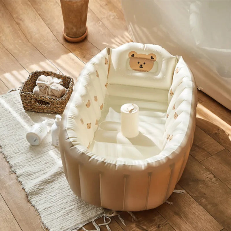 Uppblåsbart resebadkar för barn – BubbleNest