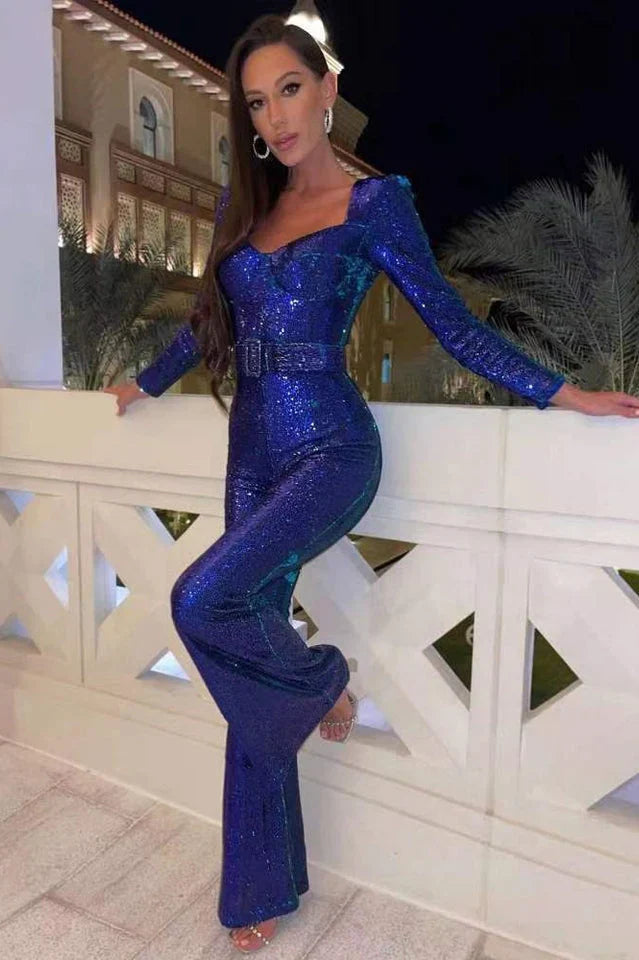 Sequin Jumpsuit med korsett