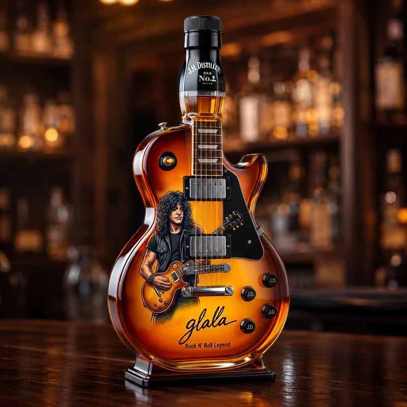 RockSpirit – Vintage Sunburst-gitarrfigur för flaskdekoration