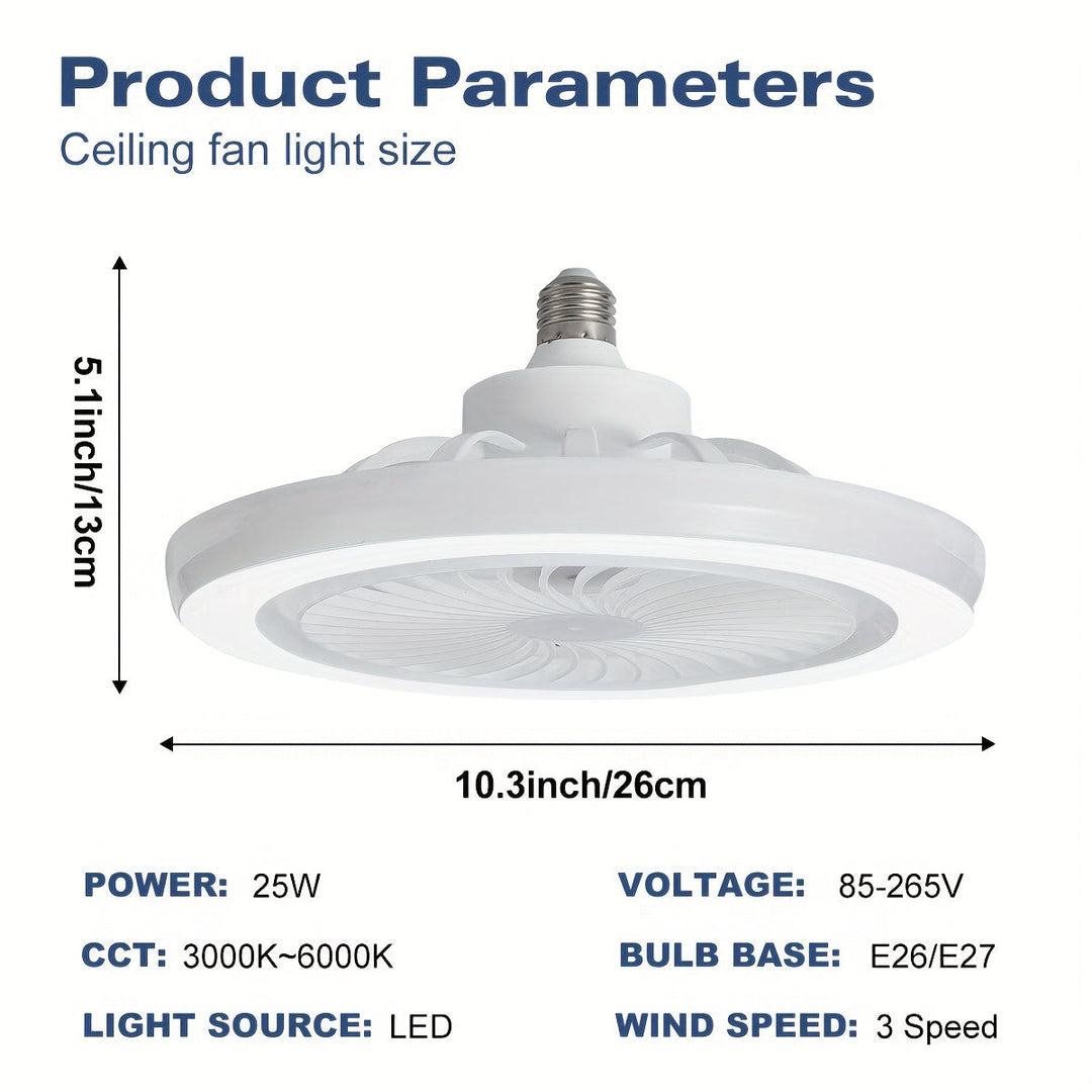 Slim LED-takfläkt med belysning – Dimbar och tyst