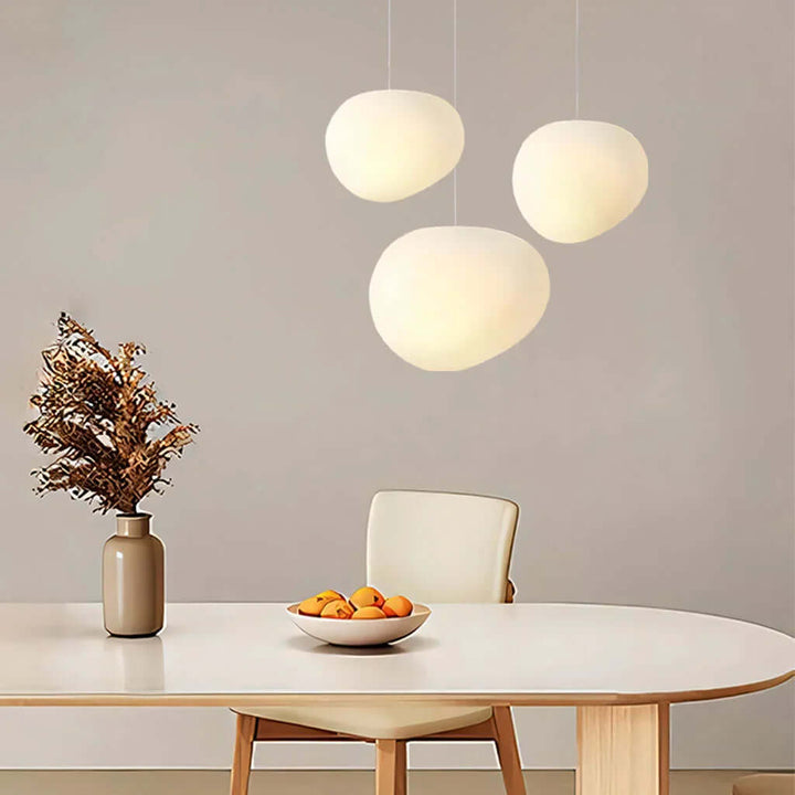 Taklampa i vit sten - Modern och minimalistisk