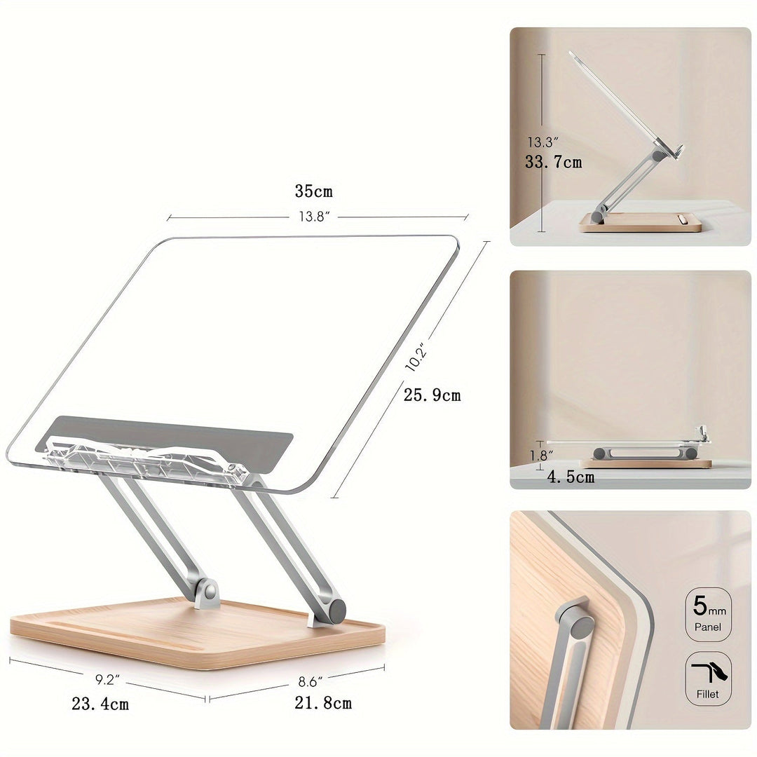 Ergonomiskt läsställ i akryl – justerbart och stilrent