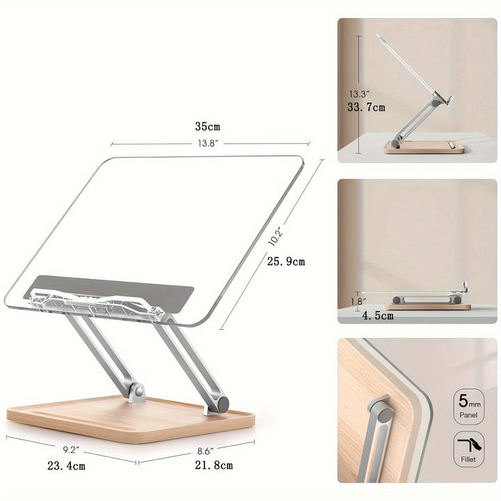 Ergonomiskt läsställ i akryl – justerbart och stilrent