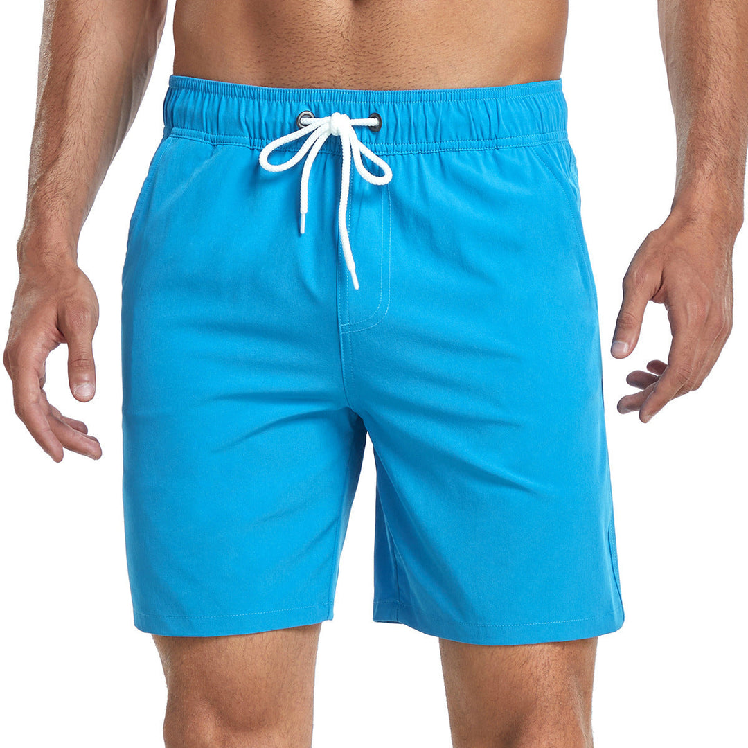 Trendiga Herrbadshorts med Innerbyxa och Telefonsficka