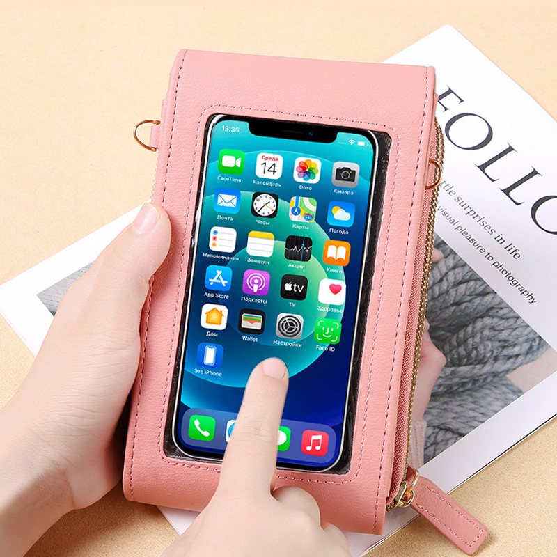 Väska för Touchscreen-telefon med Plånboksfunktion – Kompakt Crossbody för Vardagsbruk