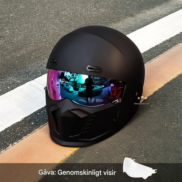 Motorsykkelhjelm – DOT- og ECE-godkjent, tidløst utseende