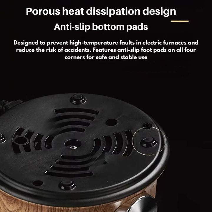 Mini elplatta med temperaturkontroll för kompakt bruk