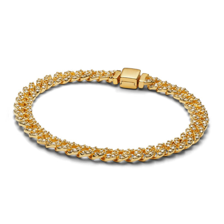 Elegant guldarmband med moissanitdetaljer