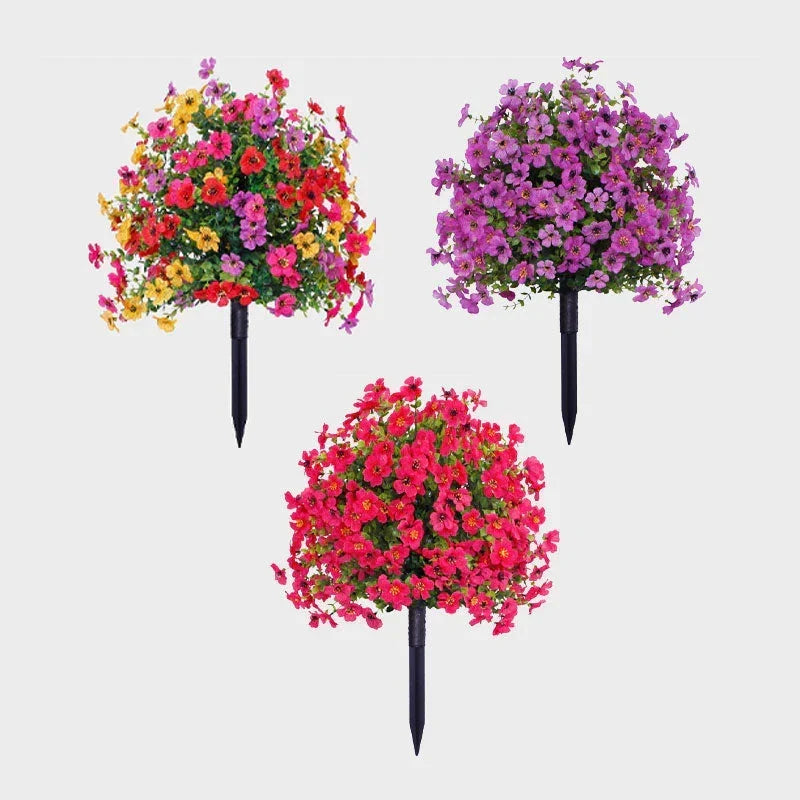 Lättskötta konstgjorda trädgårdsblommor