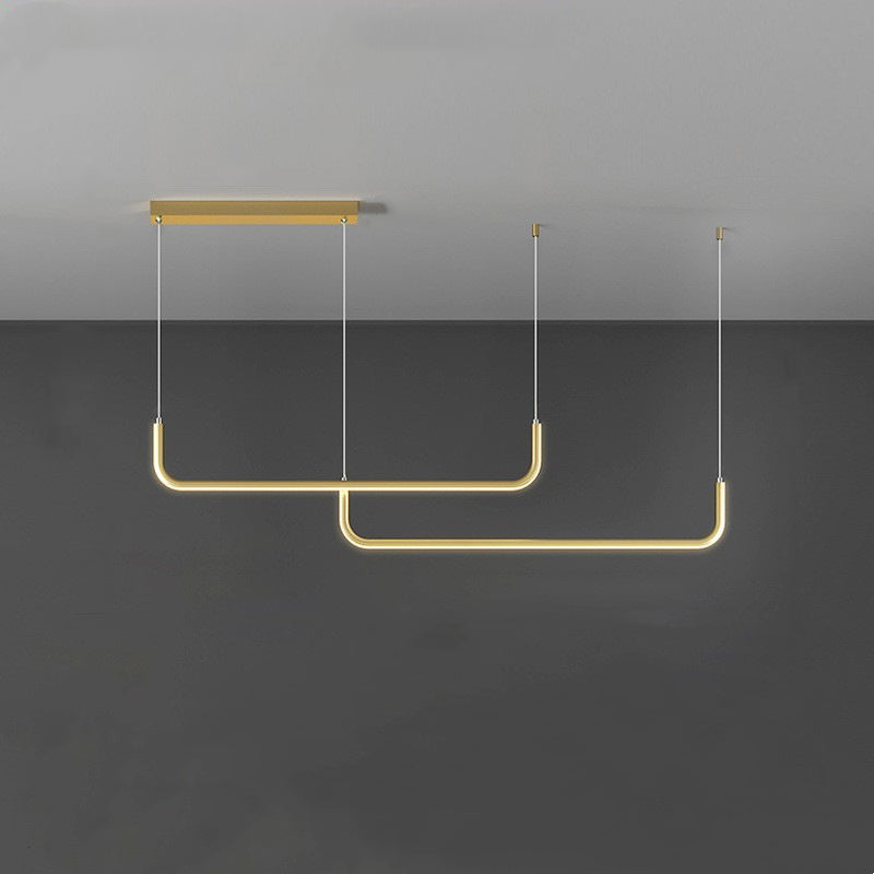 Arisha Modern LED-taklampa i Guld/Svart Metall för Matsal/Vardagsrum