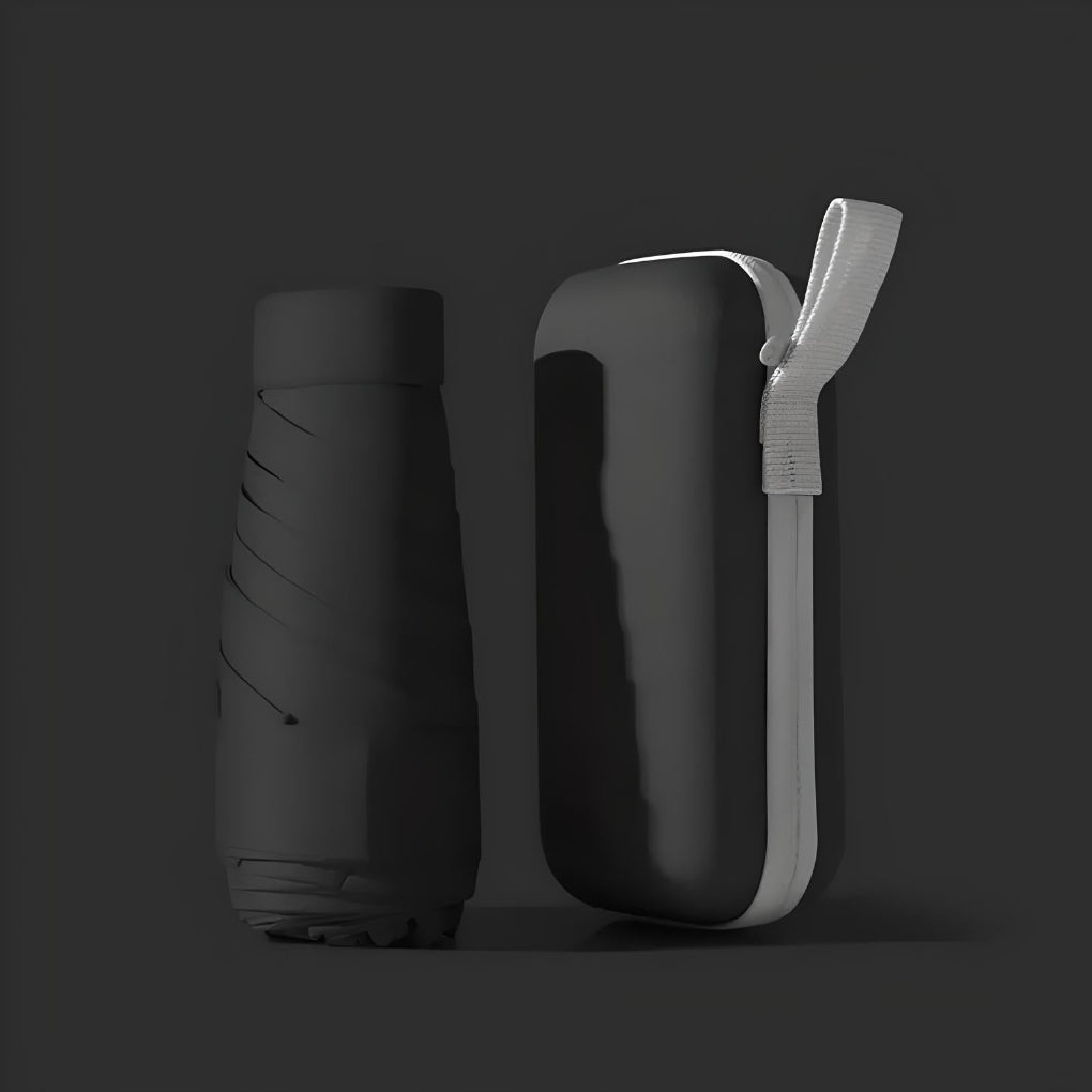 Kompakt rejseparaply og etui