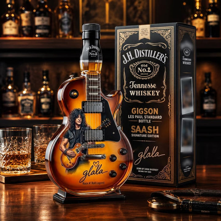 RockSpirit – Vintage Sunburst-gitarrfigur för flaskdekoration