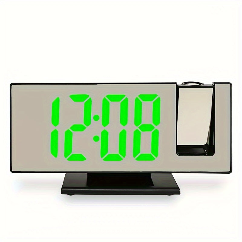 Digital projektionsväckarklocka med stor LED-display och multifunktionell alarmfunktion