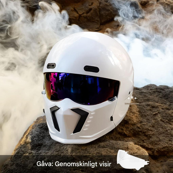 Motorsykkelhjelm – DOT- og ECE-godkjent, tidløst utseende