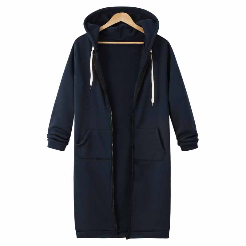 Vardaglig lång damkofta - CozyZip