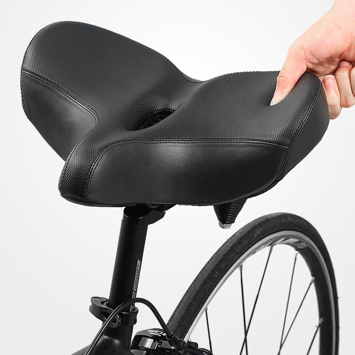 Ergonomisk och extra bred cykelsadel för maximal komfort