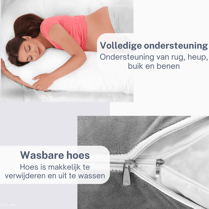 ComfortNest gravidkudde och sidosovkudde – Extra stöd för mamma och barn