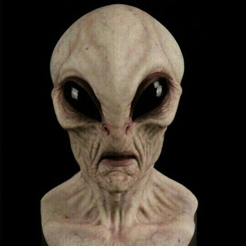 Realistisk CosmicMorph alienmask | Halloweenkostymtillbehör i helhuvudsform, handmålad