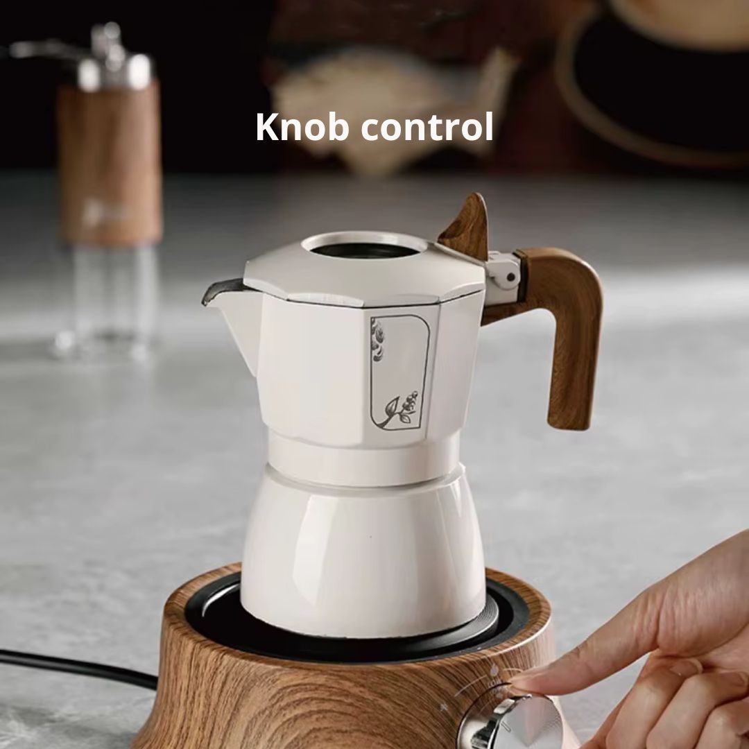 Mini elplatta med temperaturkontroll för kompakt bruk