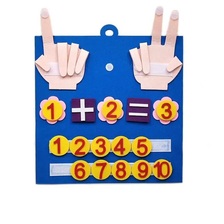 Räknespel i filt för barn – Pedagogiskt spel för utveckling av matematiska och motoriska färdigheter