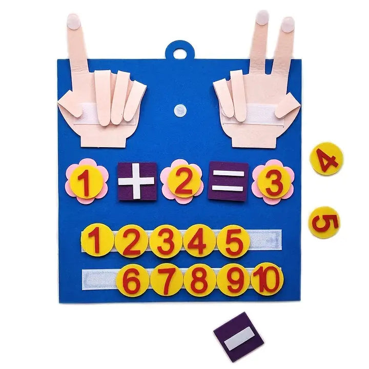 Räknespel i filt för barn – Pedagogiskt spel för utveckling av matematiska och motoriska färdigheter
