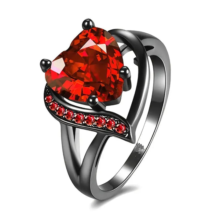 Elegant rosring i vitguld