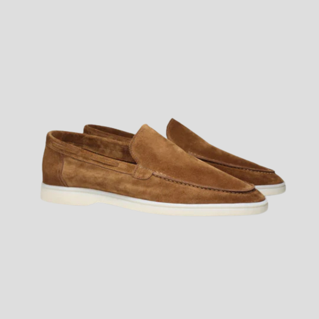 Herrloafers i ruskind