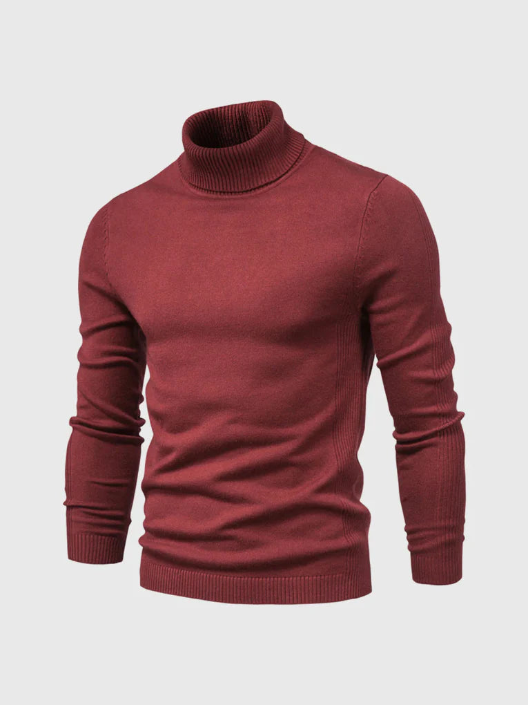 Herresweater med polotrøje – vaskbar og alsidig