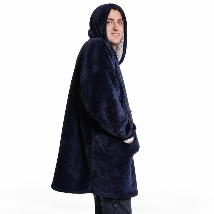 Ultramjuk oversize-hoodiefilt i sherpa (med ficka)