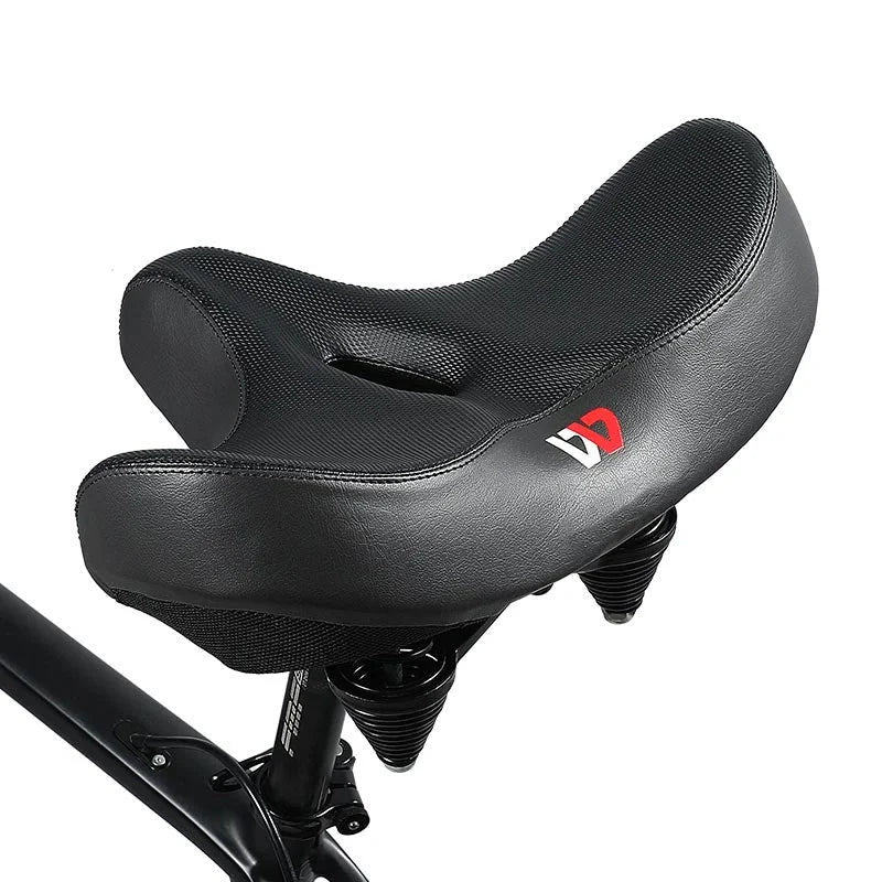 Ergonomisk och bred cykelsadel med extra stoppning för optimal komfort