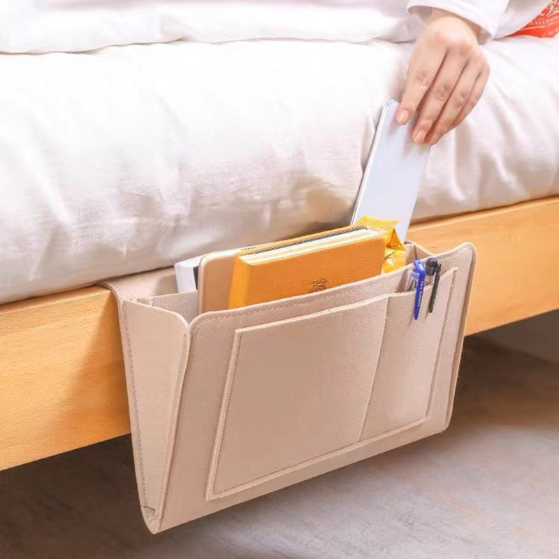 Smart förvaringsväska i filt – Organiserad och tillgänglig bredvid sängen eller soffan