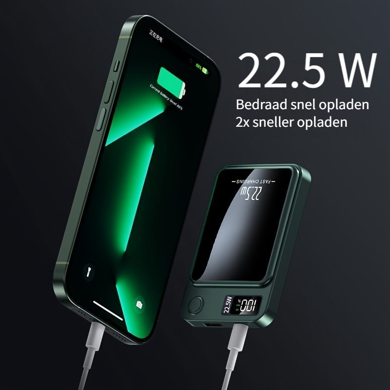 Magnetisk powerbank – Ultratunn med superfarsnabb trådlös laddning