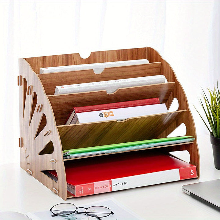 WoodFlow A4-organiserare – elegant förvaring för alla skrivbord