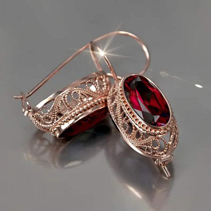 Eleganta örhängen i roséguld med förfinade detaljer