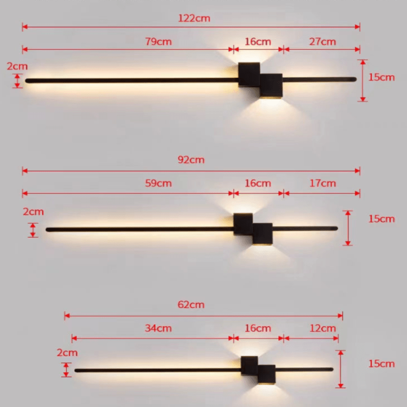 LINESTRIPE – minimalistisk LED-vägglampa för en modern atmosfär