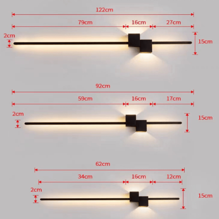 LINESTRIPE – minimalistisk LED-vägglampa för en modern atmosfär