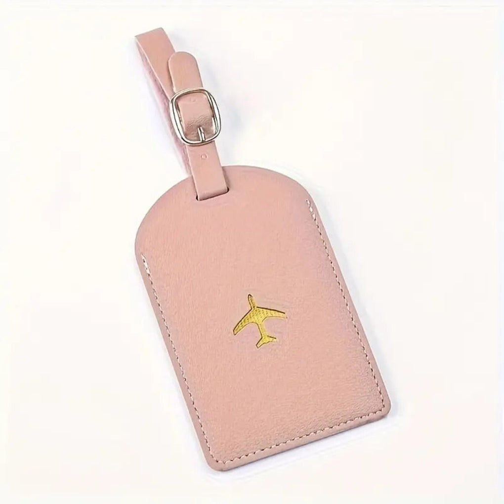 Læderbagagetag med personlig gravering