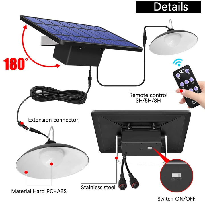 Trådlöst LED-lampset med solenergi och fjärrkontroll – TwinRay