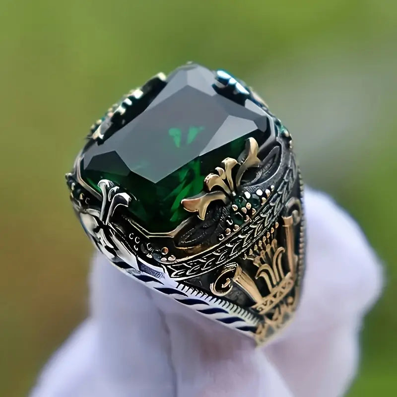 Mjuk ring i blandat guld med förfinade detaljer