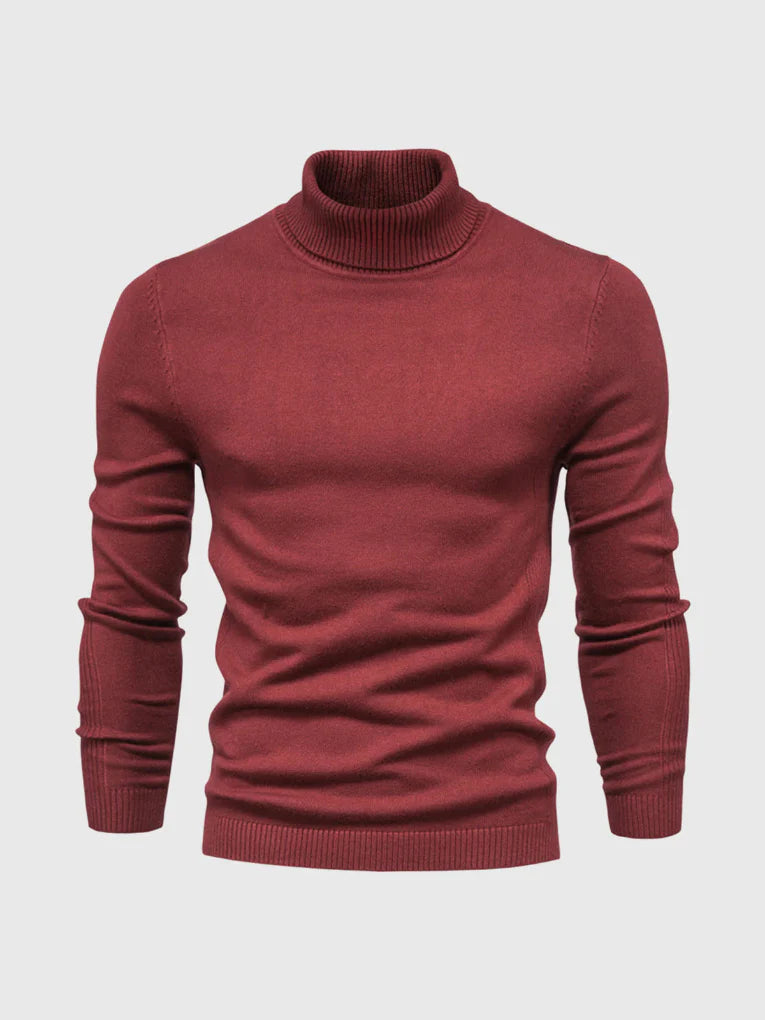 Herresweater med polotrøje – vaskbar og alsidig