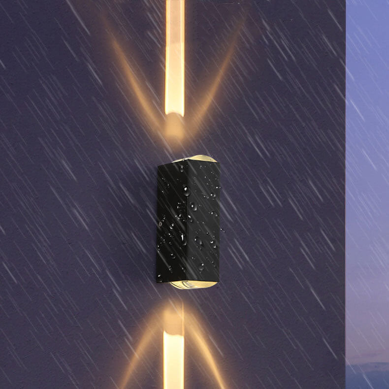 Modern rektangulär vattentät LED-vägglampa för utomhusbruk