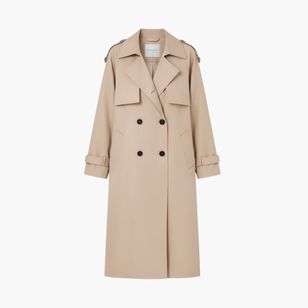Kvinnors Trench Coat med Knappslå Reapris