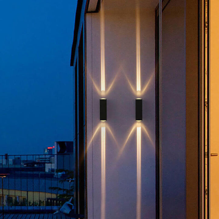 Modern rektangulär vattentät LED-vägglampa för utomhusbruk