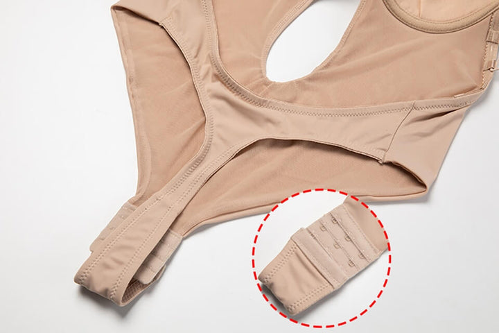 Formande bodyshaper med djup V-ringning och öppen rygg