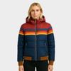 Dam Retro Monivärinen Puffer-takki