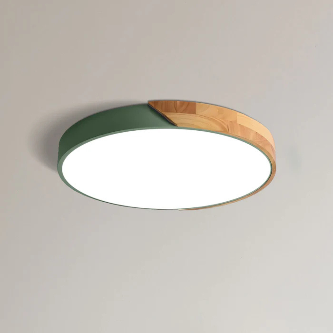 Delos Skandi taklampa i trä | Naturlig LED-designbelysning